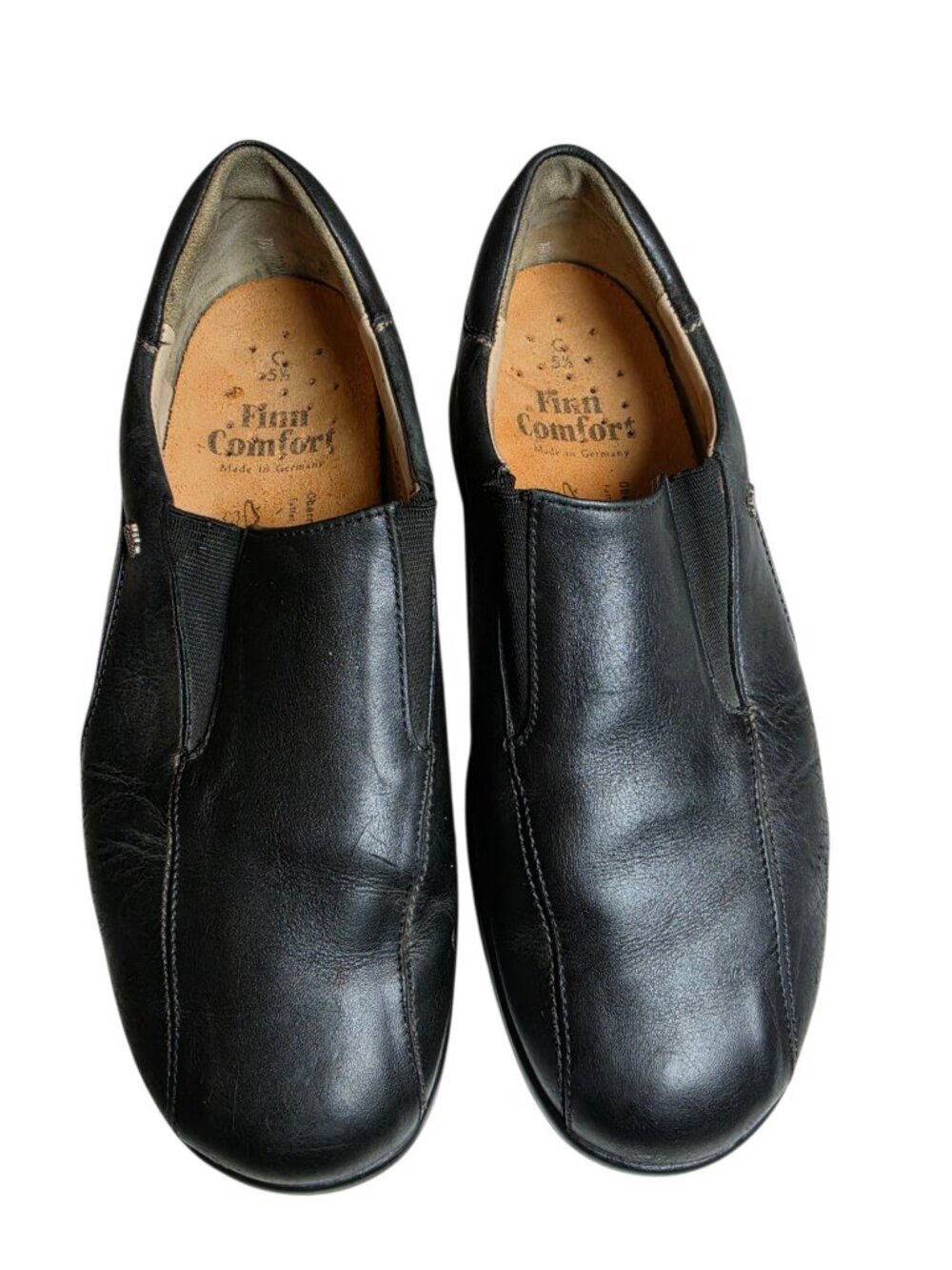 Finn Comfort  Seoul Women's Black Leather Slip-On Loafers UK 5.5 US Sz 8